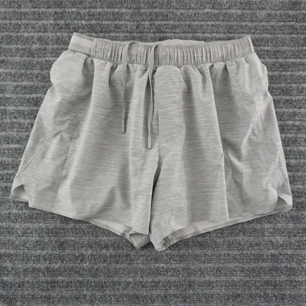Lululemon On The Fly Athletic Shorts M Gray Space Dye 5